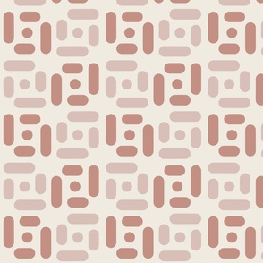 Squared Dot Dash Pinks Vanilla