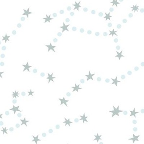 XL - Star Constellations White & Gray