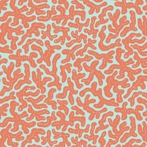 Vermicular Abstract Vintage Inspired Coral - Medium Scale