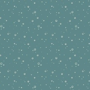 Hand drawn, scattered, low volume bubble pattern - Medium Scale