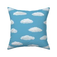 Homage to Magritte - fluffy white clouds - medium scale by Cecca Designs