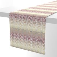 Vertical Rose Gold subway tiles II with  Heart Scroll silver Lace