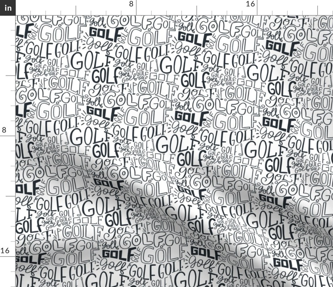 Golf lettering_small scale_black over white
