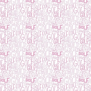 Golf lettering_small scale_pink over white