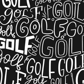 Golf lettering_large  scale_white over black