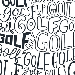 Golf lettering_large  scale_black over white