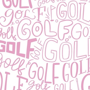 Golf lettering_large  scale_pink over white