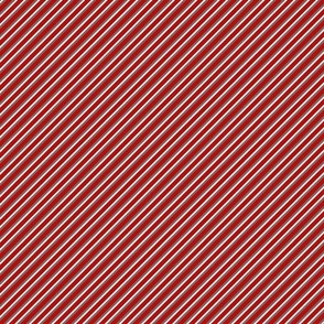 Smaller Scale Team Spirit Football Diagonal Stripes in Ohio State Buckeyes Colors Red and Grey