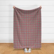 Smaller Scale Team Spirit Football Plaid in Ohio State Buckeyes Colors Grey and Red