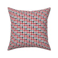Small Scale Team Spirit Football Houndstooth in Ohio State Buckeyes Colors Red and Grey