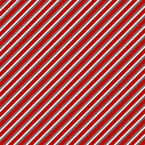 Bigger Scale Team Spirit Football Diagonal Stripes in Ohio State Buckeyes Colors Red and Grey