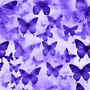 Purple Distressed Butterfly