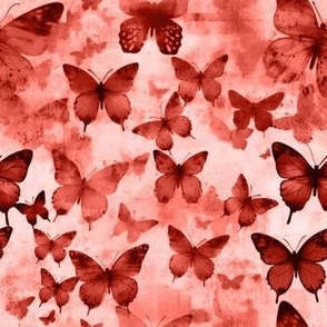 Red Distressed Butterfly