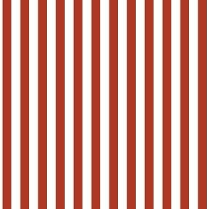 1/4 inch Candy Stripe in spicy red and white  0.25 inch - 27