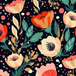 Colorful Florals and Leaves 