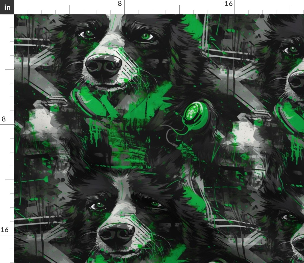 grunge cyberpunk dog green