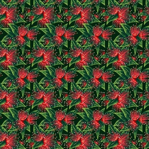 Rata Floral - Red / Green - SMALL