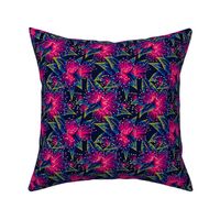 Rata Floral - Pink / Navy - SMALL