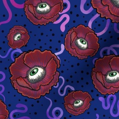 Seeing-eye poppies Surrealist design