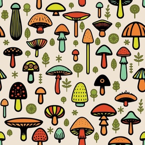 Bright Odd Mushrooms