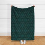Metatron | Forest Green, Teal Blue | Meditative Pattern for Physical, Mental Health, Spiritual Exploration