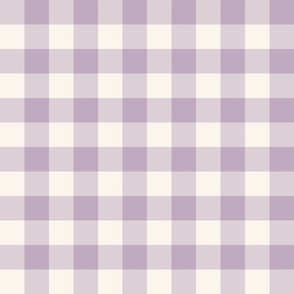 FAIR ORCHID Plaid Check Gingham Pattern purple offwhite