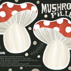 Cut and sew mushroom pillow plushie