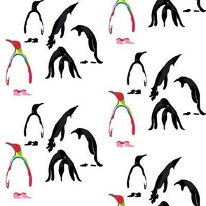 Penguin Colony - Black Gestalt with Andy on White