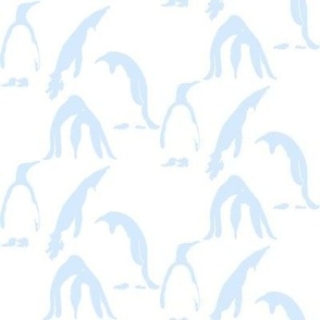 Penguin Colony - Light Blue Gestalt on White