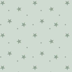 Green stars on light green celadon background