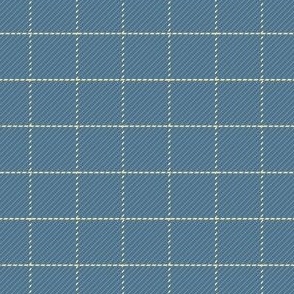Windowpane Check - Bedford Blue and Hawthorn Yellow (TBS133)