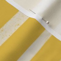 Cream Textured Stripes On Sunny Yellow