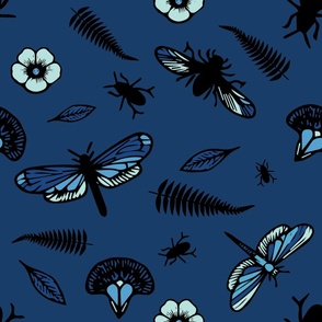Blue Forest Insects
