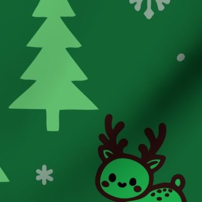 Green Little Reindeer