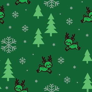 Green Little Reindeer
