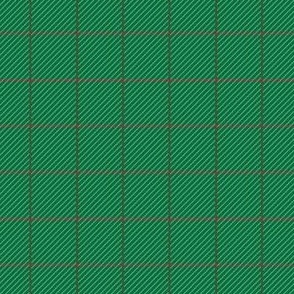 Windowpane Check - Amazon Moss Green and Candy Cane Red (TBS133)