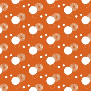 Orange circles and dots / small