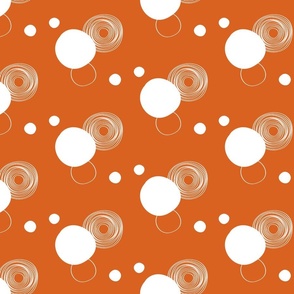 Orange circles and dots / medium