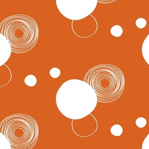 Orange circles and dots / large