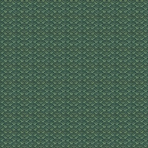 Rustic Scallops -botanical green B (small scale)