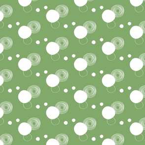 Asparagus Green circles and dots / small