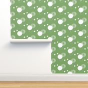 Asparagus Green circles and dots / large