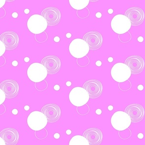 Violet Pink Circles and dots / medium