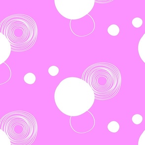 Violet Pink Circles and dots / large