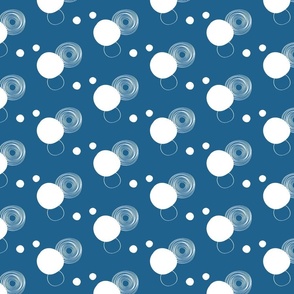 Persian Blue circles and dots / small