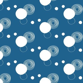 Persian blue Circles and dots / medium