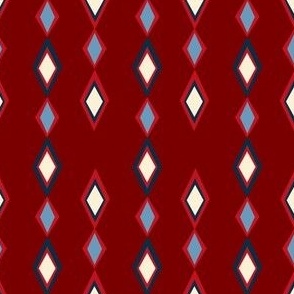 Diamond pattern in red