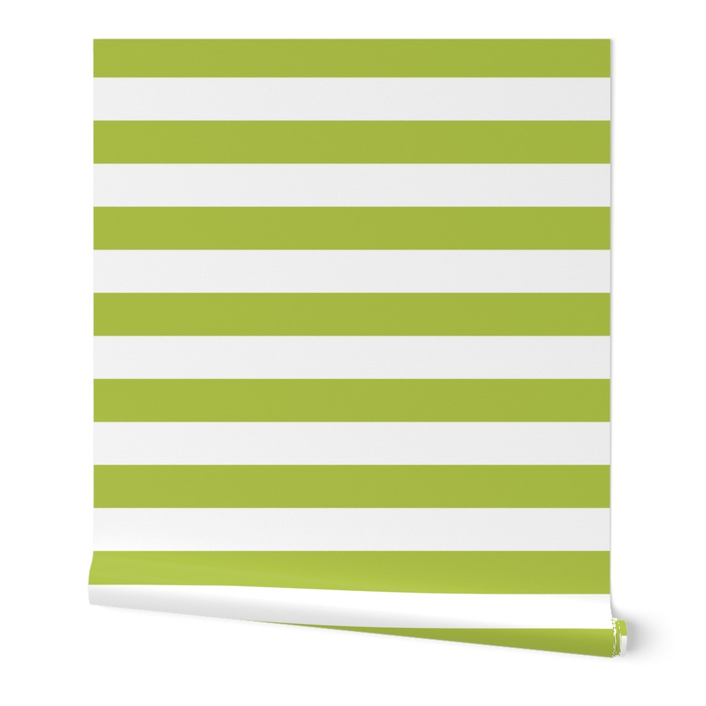 lime green 2" stripes LG