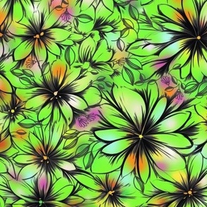 crazy daisy lime green