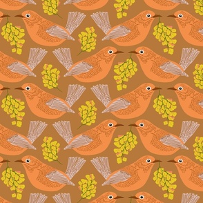 Birds Nesting | Lg Orange, Purple, Acid Yellow